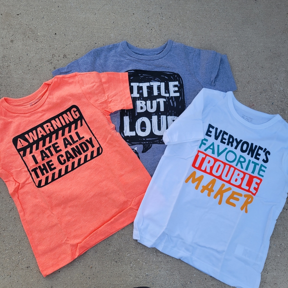New Lot Of 3 summer shirts boys 4t children's place graphic tees
